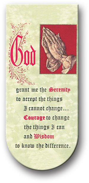 Serenity Prayer Magnetic Bookmark