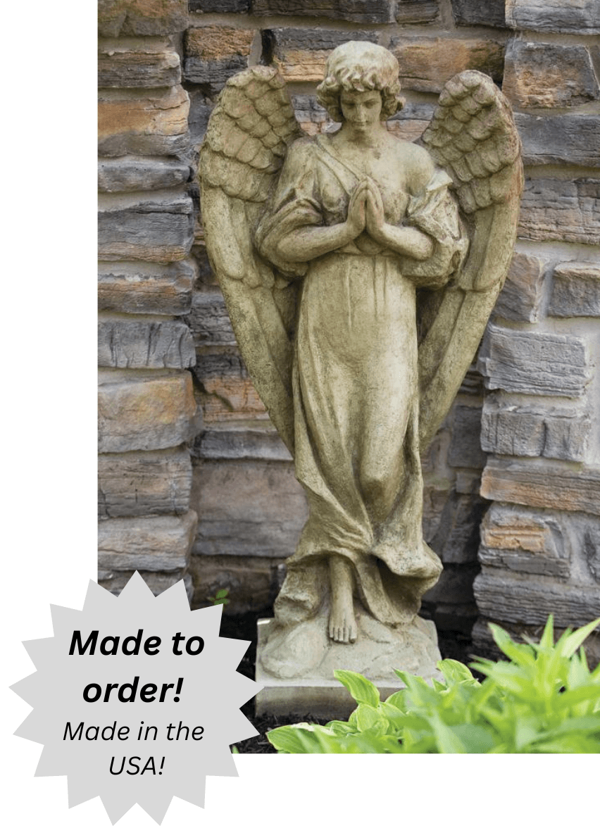 Angel Gabrielle Outdoor Cement Garden Statue - 45"