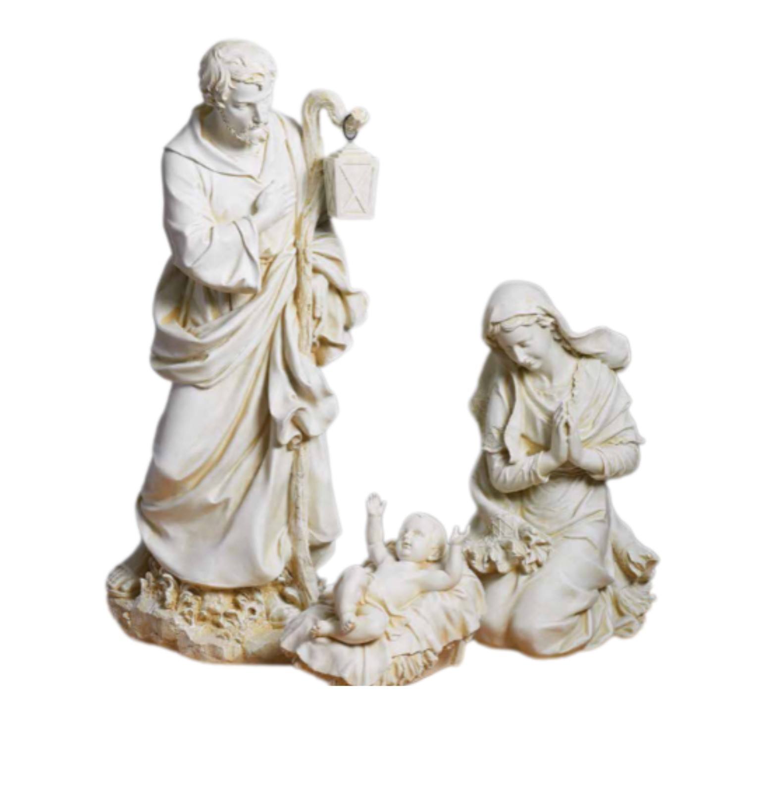 Holy Family Figure Set - Large White 39" Outdoor Nativity