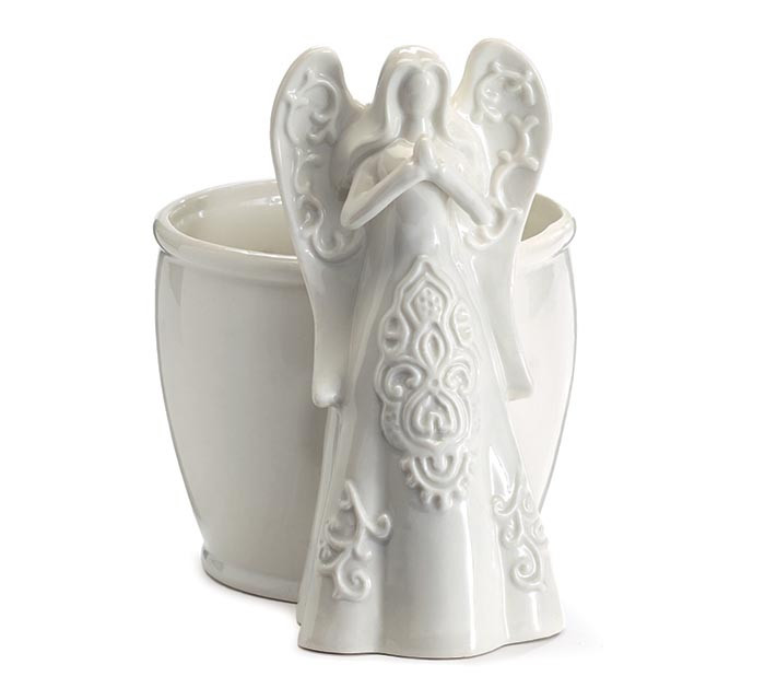 Porcelain Angel Planter Figurine