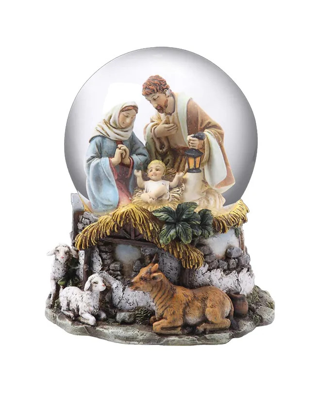 Musical Holy Family Snow Globe 