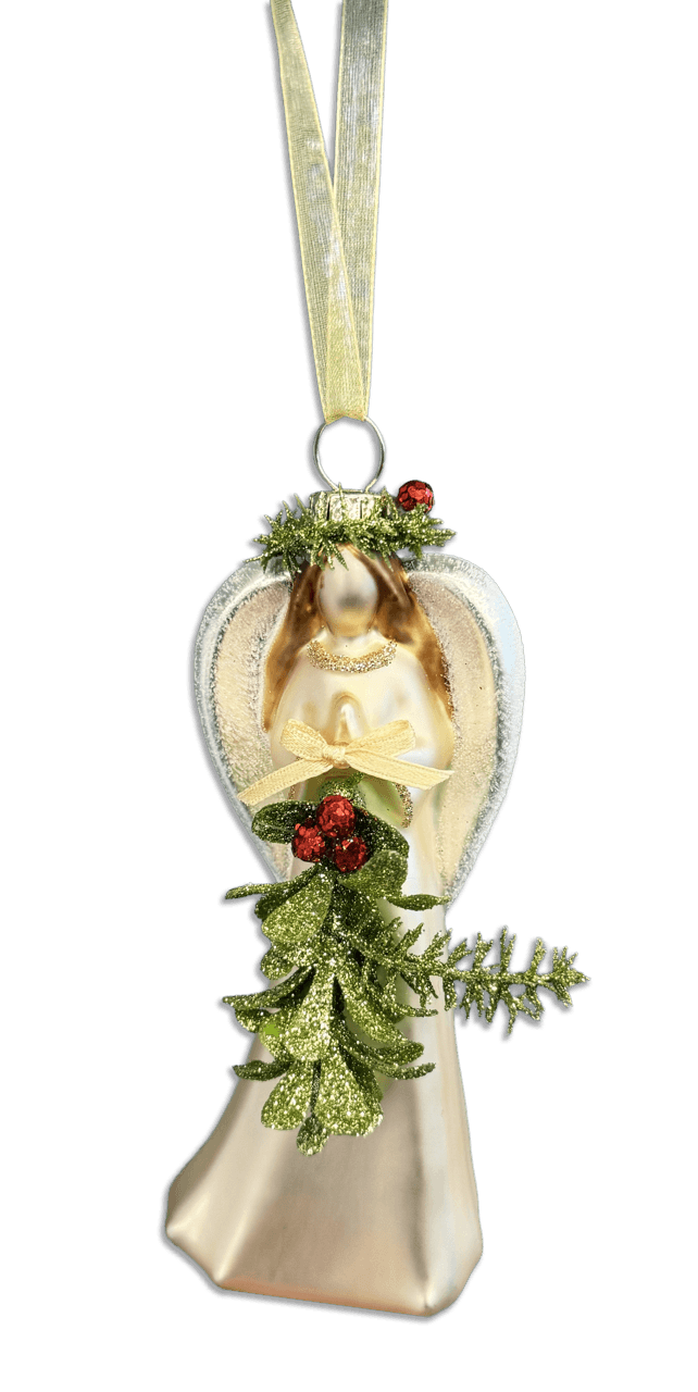 Vintage Glass Angel Ornament