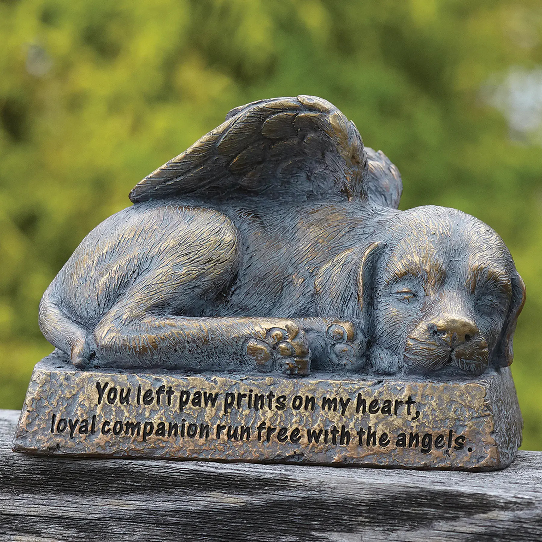 Dog with Wings Memorial Garden Statue 