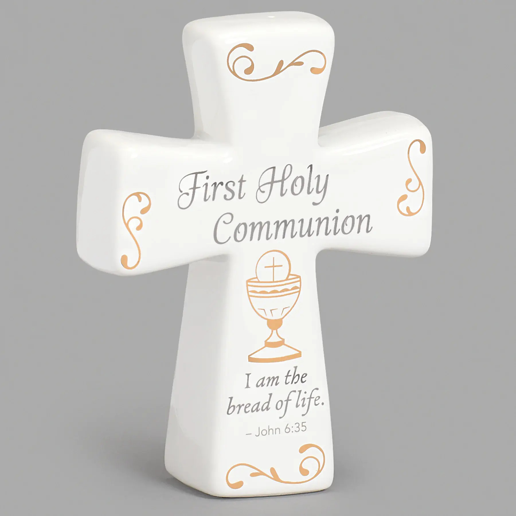 "Bread of Life" - First Holy Communion Tabletop Cross