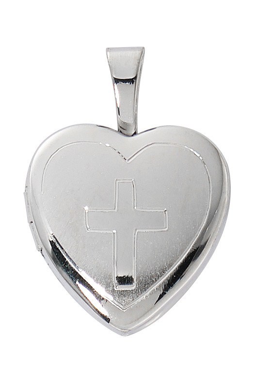 Sterling Silver Heart Locket with Adjustable Chain 