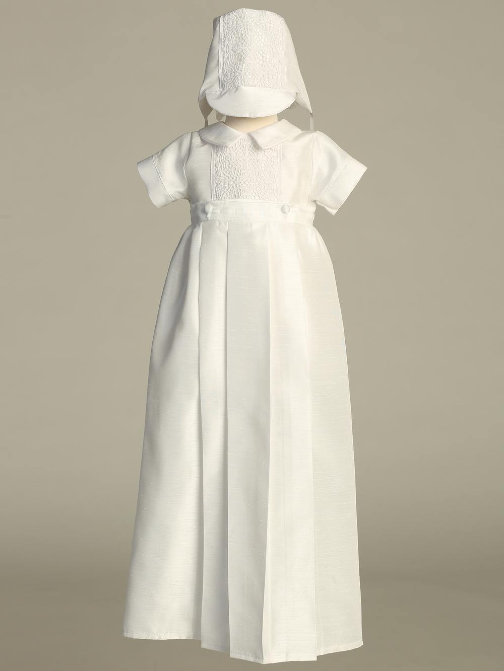 Brody - Shantung Romper with Embroidered Lace and Detachable Gown