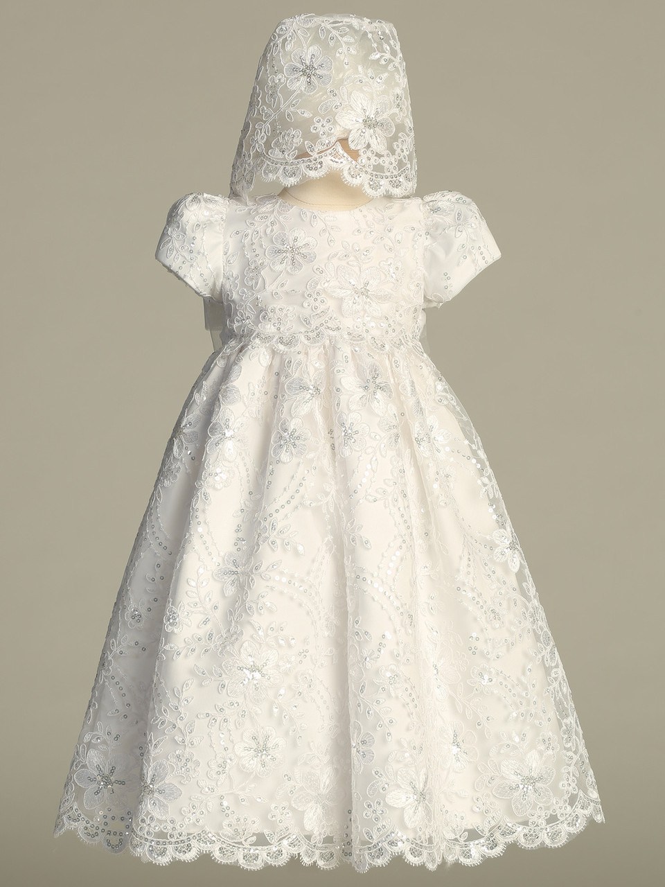 Fiona - Corded Embroidered Tulle Gown with Sequins