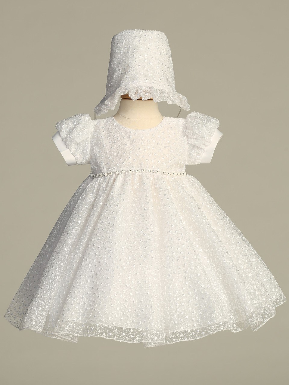 Heidi - Embroidered Tulle Dress with Rhinestone Trim 