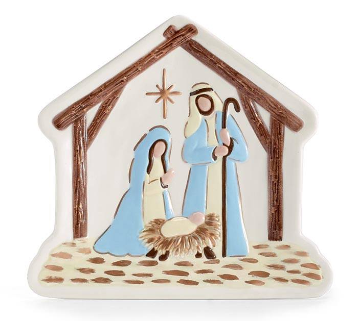 Hand-Painted Holy Family Ceramic Plate - Humble Hope Collection