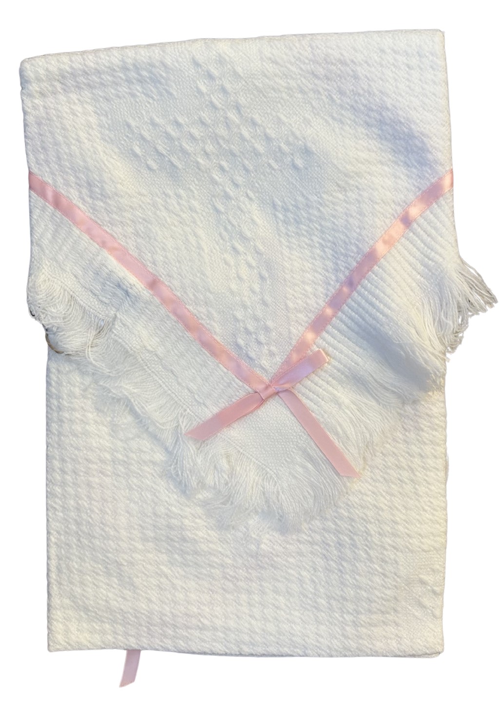 Pink Ribbon Blanket with Cross 