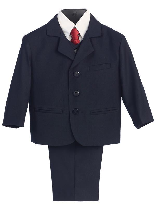 Boys Navy First Communion Suit, 5 Piece