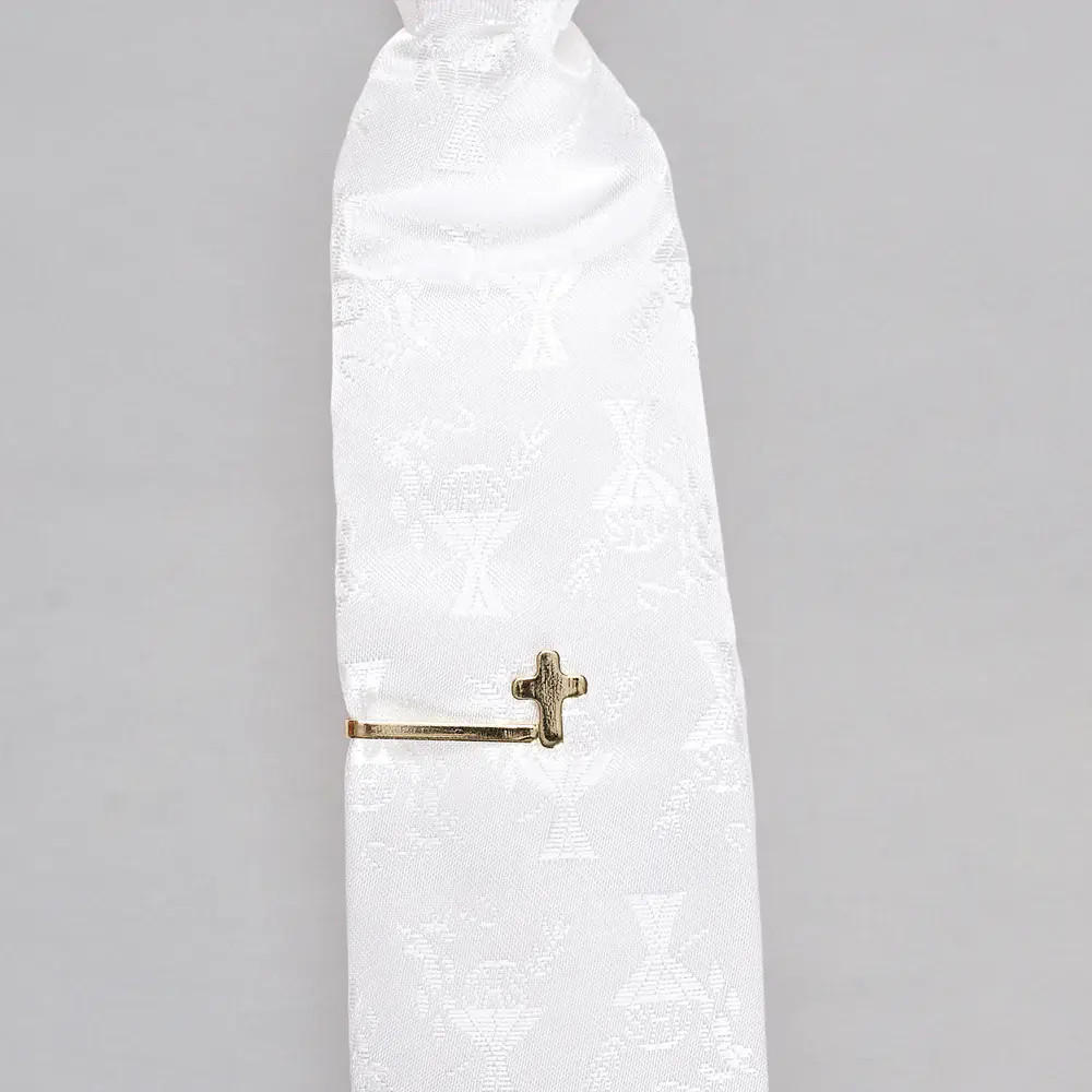 First Communion Cross Gold Tie Bar
