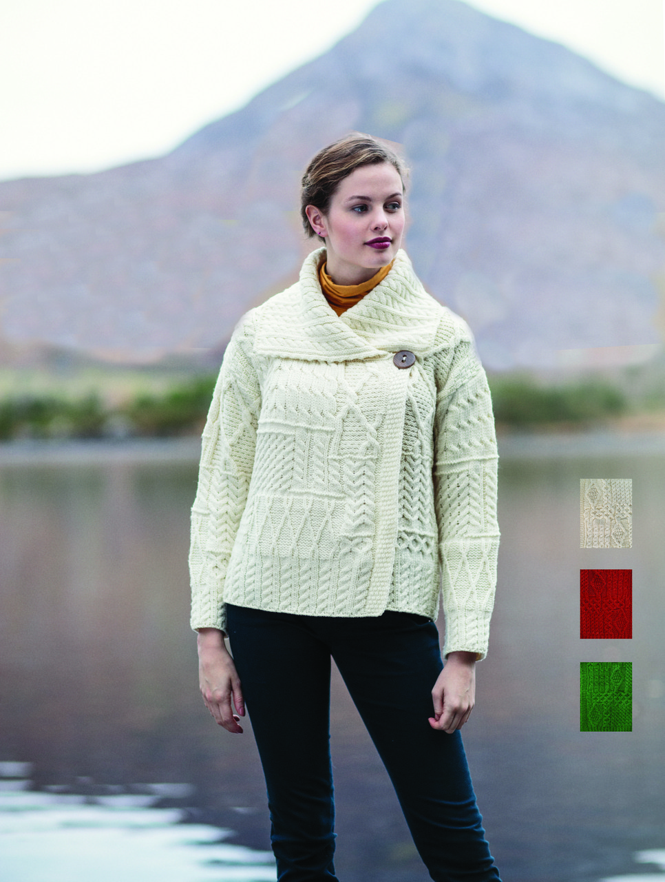 Women's Irish Patchwork Cardigan Sweater