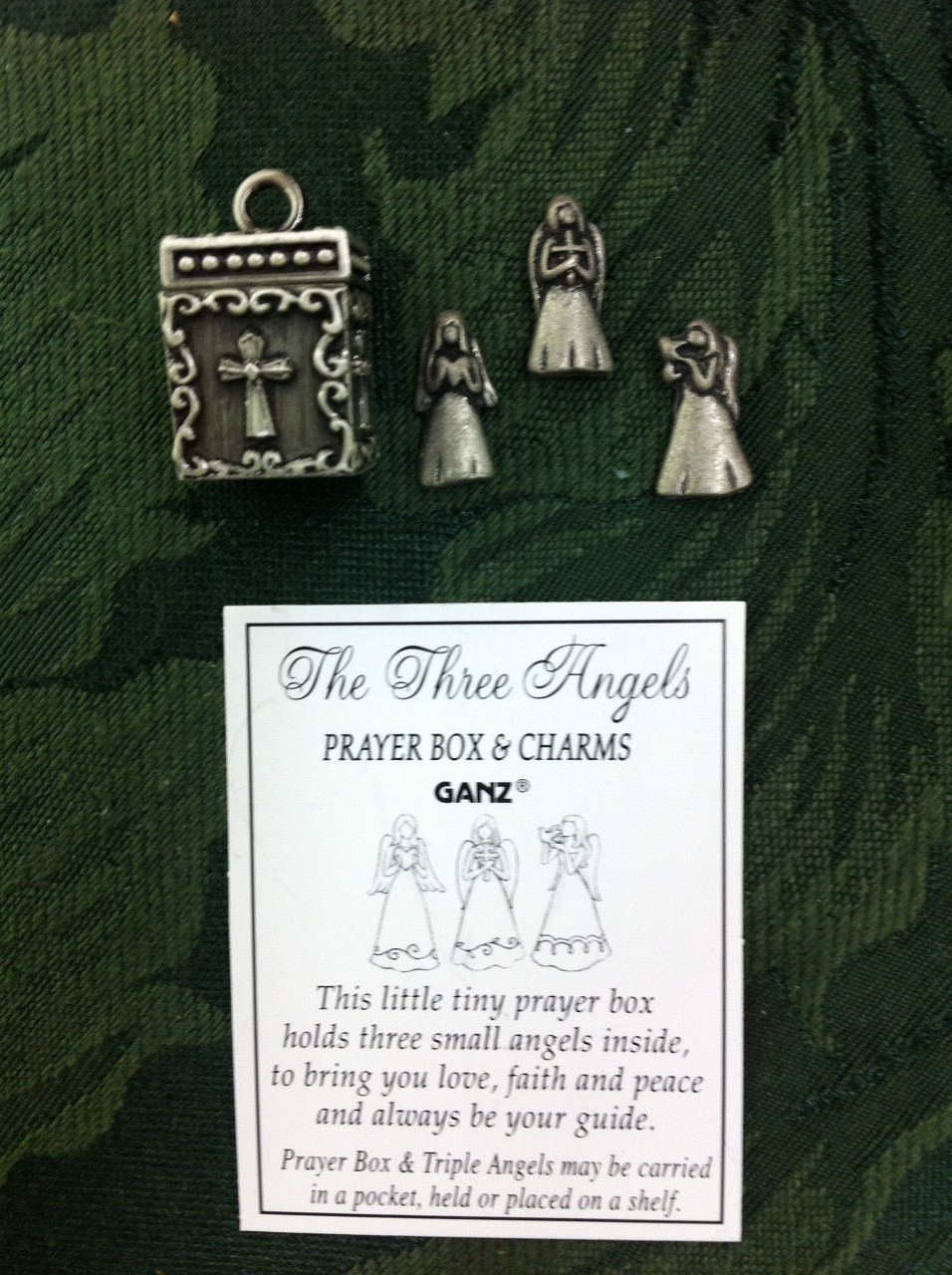 Prayer Box Charm  with Three Angels