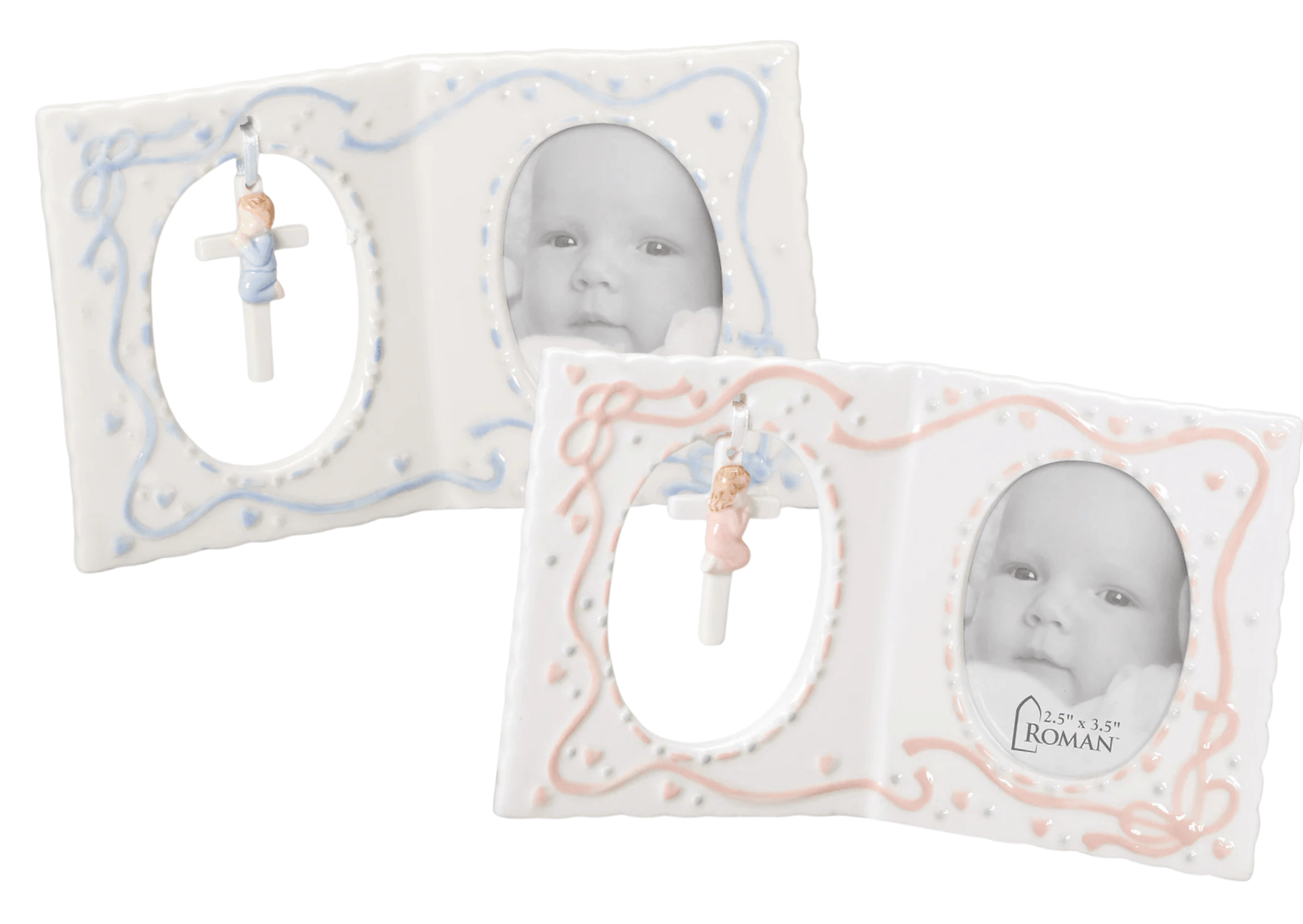 Keepsake Frame with Hanging Cross & Praying Child - Valencia Collection