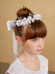 Floral Communion Headpiece 