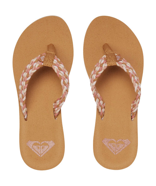 ROXY Porto Raffia Womens Thong Sandals - MULTI