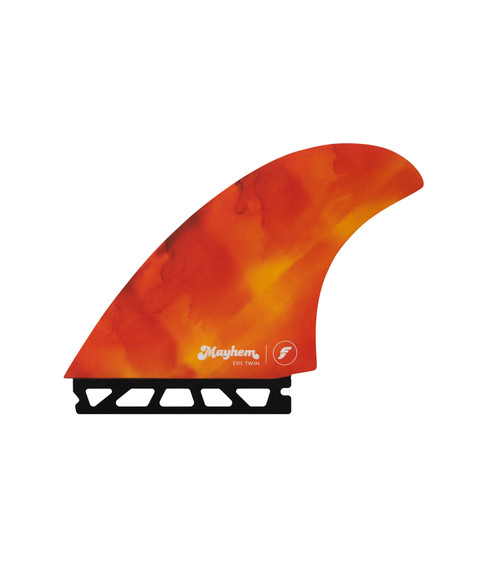 Future Fins Mayhem Evil Twin+1 Honeycomb Fin Set Red-Orange M