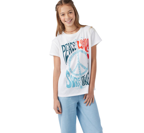 O'Neill Girls Peace And Love SS Tee O'Neill Girls Peace And Love SS Tee