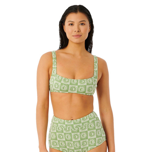 Rip Curl Summer Check Jacquard Crop Bralette Top