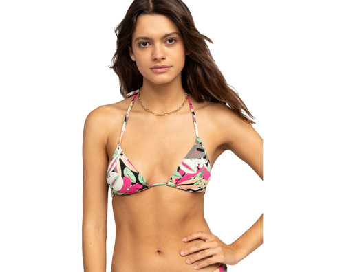 Roxy Printed Beach Classics Tiki Tri Bikini Top 2024