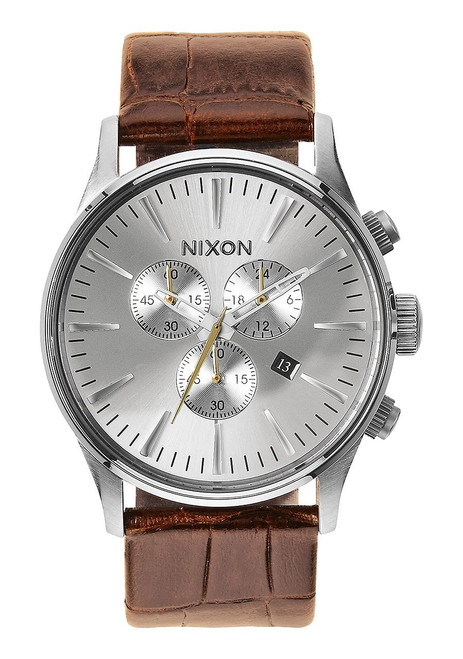 Nixon The Sentry Chrono Leather Watch