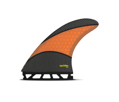 Future Fins FAM2 Techflex Thruster Fin Set Black-Orange L