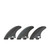 FCS 2 MF Neo Carbon Tri-Fin Set Black-Charcoal L