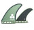 Futures Fins FAMT Honeycomb Twin Fin Set Green-Gray Futures Fins FAMT Honeycomb Twin Fin Set Green-Gray