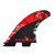 FCS 2 MB PC Carbon Tri-Quad Fin Set Red L