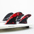 FCS 2 MB PC Carbon Tri-Quad Fin Set Red L