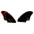 Firewire Machado Twin Keel Fin Red/Black