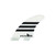 FCS 2 JW PC Tri-Fin Set Black-White M