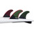 Futures Fins Pyzel Honeycomb-Carbon Thruster Fin Set Green-Red M