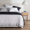 Grosgrain Black Egyptian Cotton Duvet Cover Set