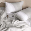 Mondo White Organic French Linen Duvet Cover Set - 5