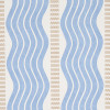 Schumacher Sina Stripe Wallpaper Col: Blue - 3