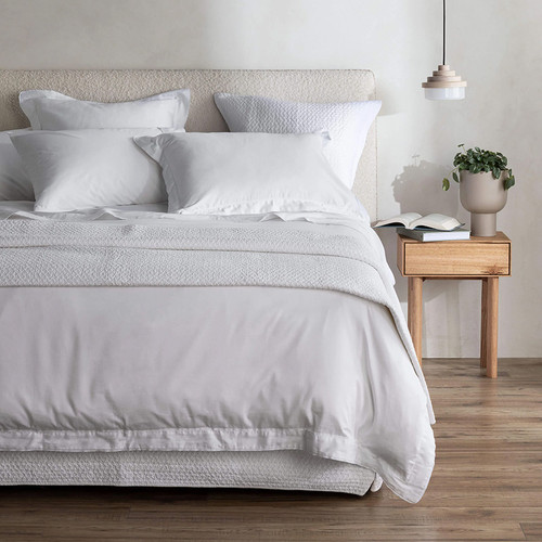 Grosgrain White Egyptian Cotton Duvet Cover Set