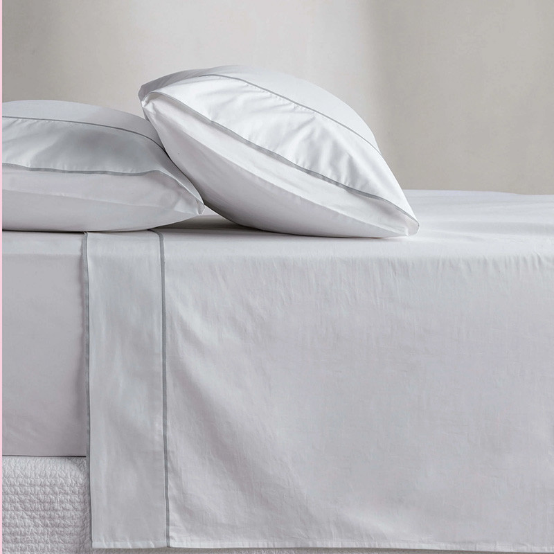 Grosgrain Silver Egyptian Cotton Sheet Set