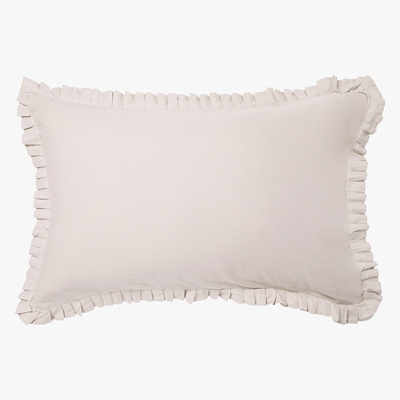 Avenue Oatmeal Linen & Cotton Pleated Pillowcases