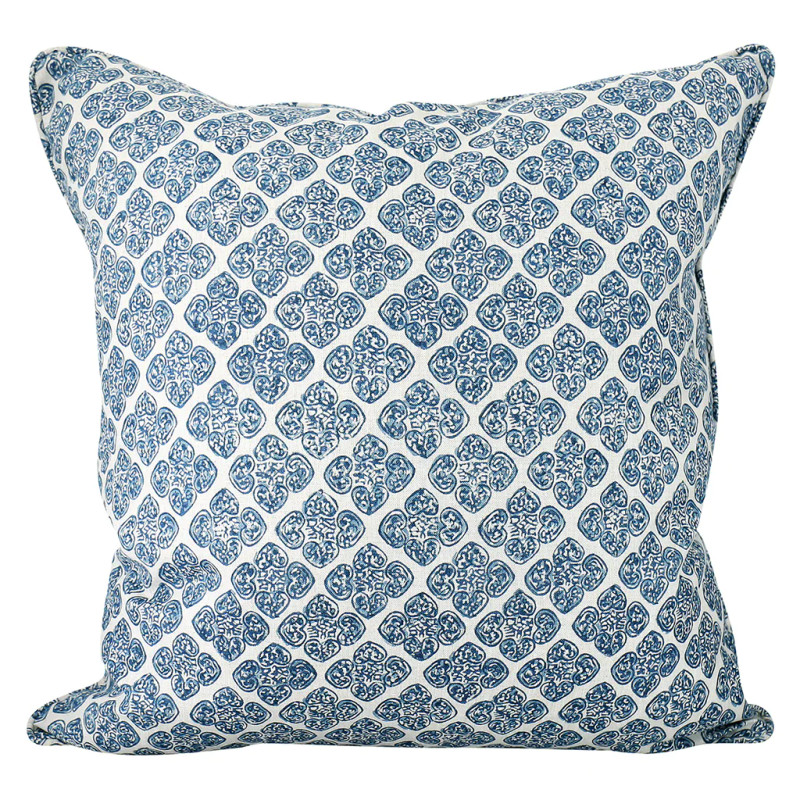 Shanghai Azure Linen Cushion