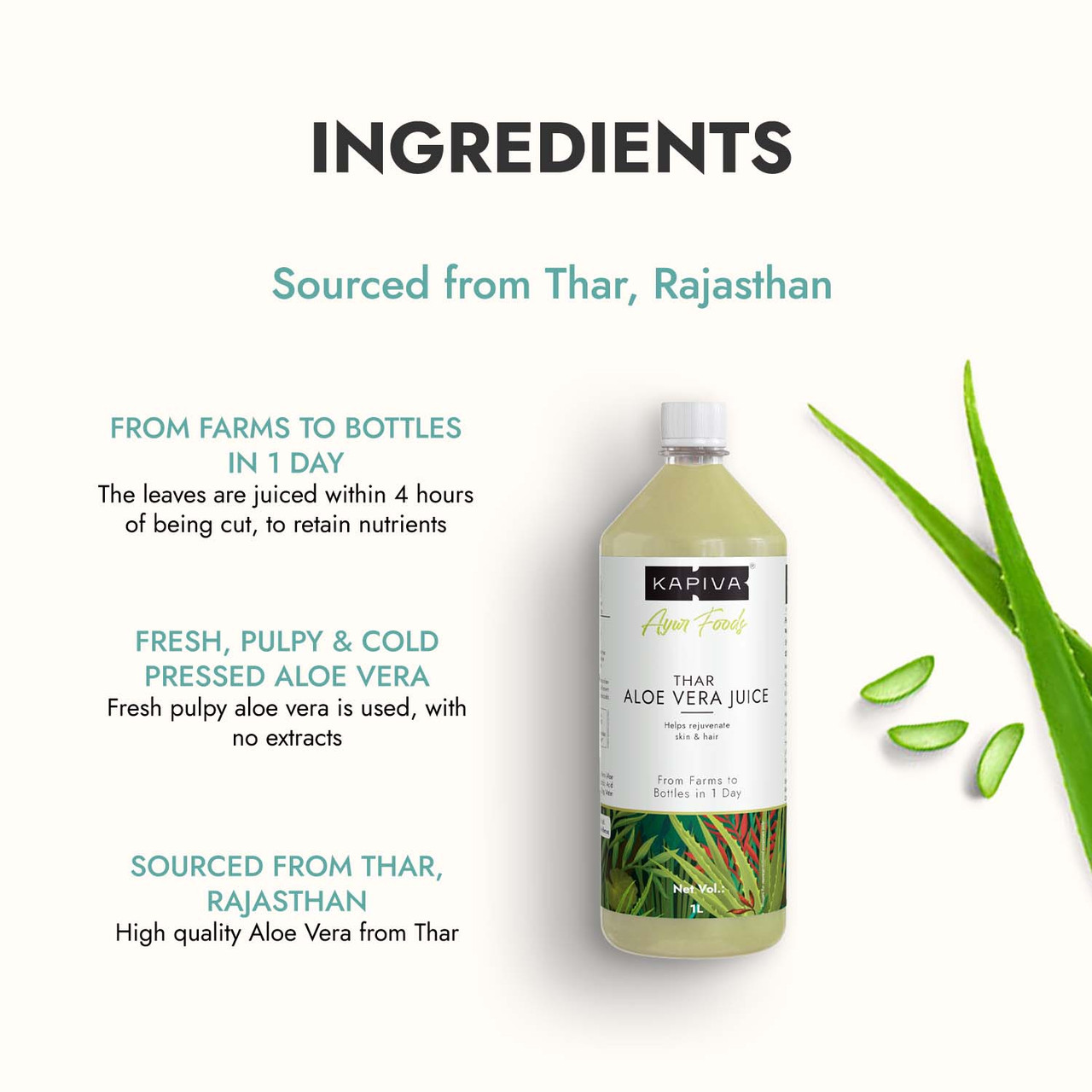 Buy Kapiva Aloe Vera Juice for Hair and Skin | Kapiva