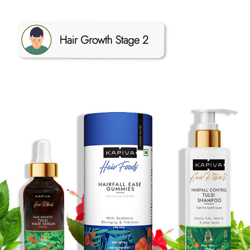 Tulsi Hair Growth Serum + Hair Gummies + Tulsi Shampoo