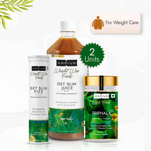 GET SLIM JUICE + TRIPHALA CAPSULE+ GET SLIM FIZZ