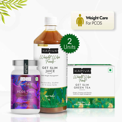 GET SLIM JUICE + PCOS CARE CAPSULES + GET SLIM GREEN TEA