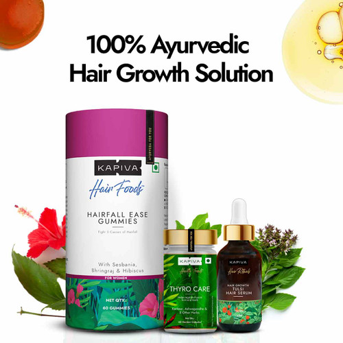 HAIR GROWTH SERUM + HAIR GUMMIES + THYRO CARE CAPSULES