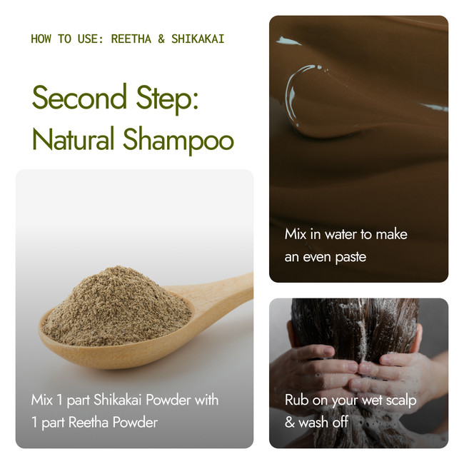 Poudre Ayurvédique Naturelle Amla Reetha Shikakai Pour Les Cheveux - Prévention Chute & Soin - 100% Plantes