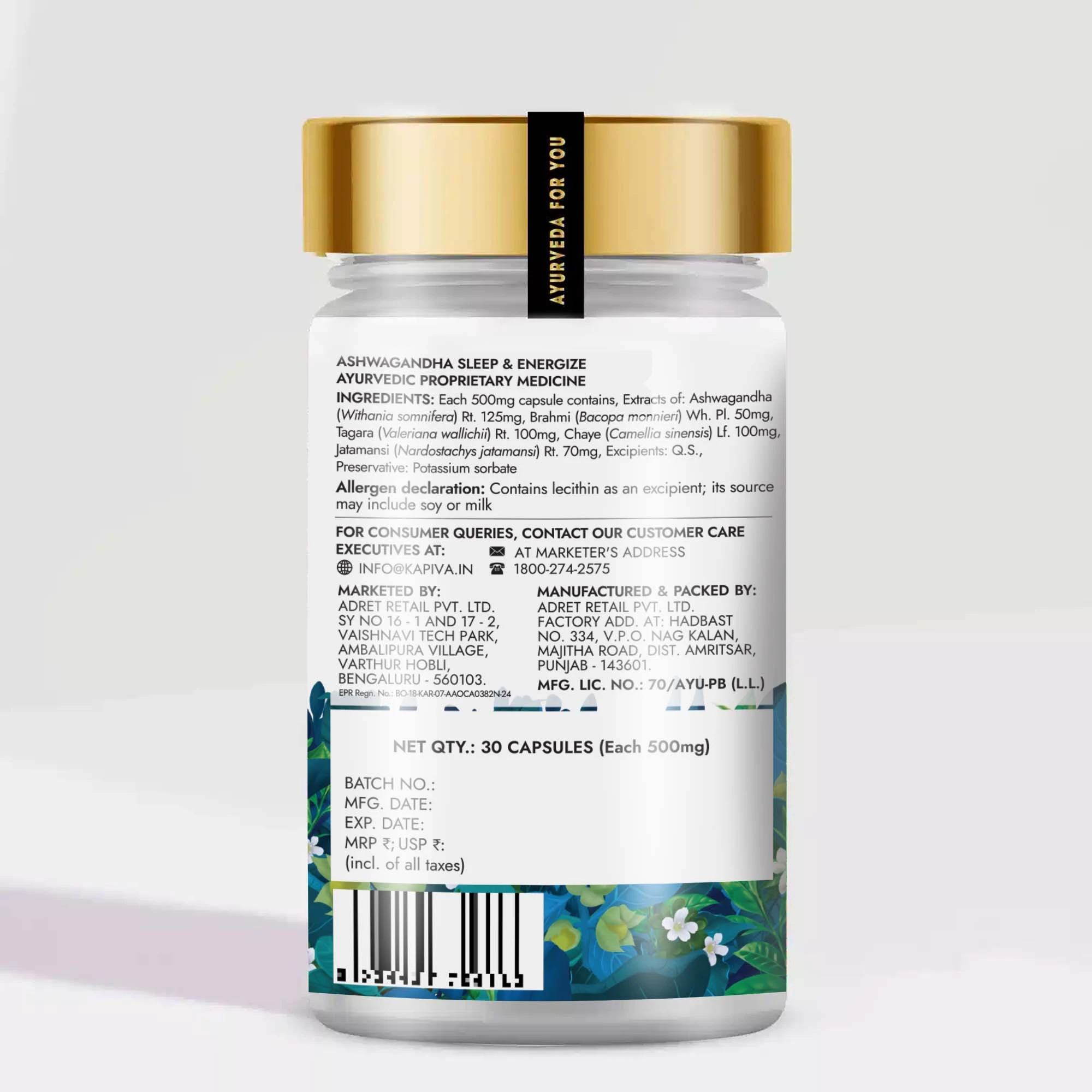 Ashwagandha Sleep & Energize Capsules