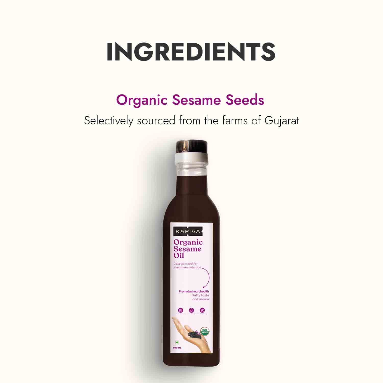 Cold Pressed Sesame Oil, Organic Sesame Seeds