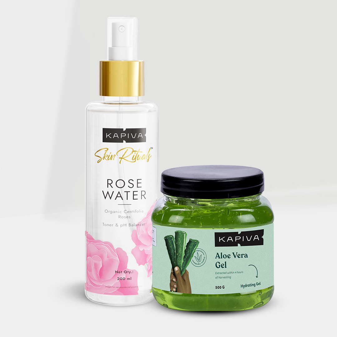 

Rose water + Aloe vera gel